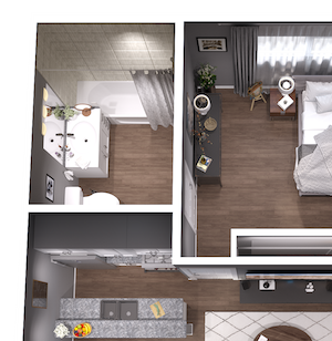 Tuscany Villas 1 Bedroom Apartment Floor Plan